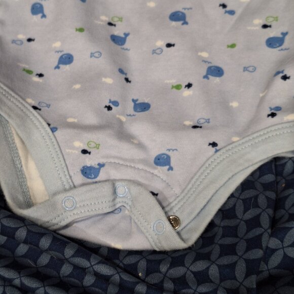 whale onesie faded glory 6-9 months - Picture 2 of 6